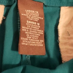 Teal Capri pants